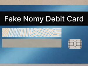 Fake Nomy Finance nomfi.com debit card