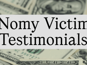 Cryptonomy and Nomy victim testimonials.